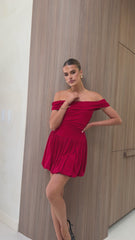 Manalla Mini Dress - Cherry