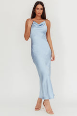 Noreen Cut-Out Back Maxi Dress Blue