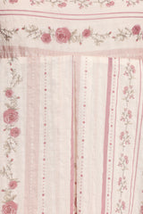 Amaris Maxi Dress - Ivory Mauve Floral
