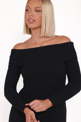 Francisco Long Sleeve Mini Dress - Black
