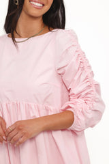 Micaela Long Sleeve Mini Dress - Pink