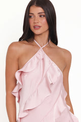Valery Halterneck Mini Dress - Pink