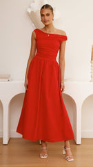 Immy Midi Dress - Red
