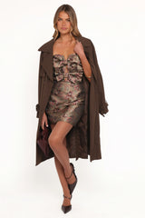 Fable Mini Dress - Bronze Floral