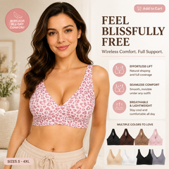 🏆Super Firming Leopard Print Jelly Bra | Women Wirefree Bras 👍No More Sagging Breasts