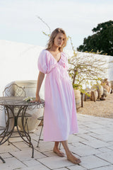Sullivan Puff Sleeve Maxi Dress - Pink