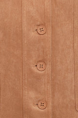 Xoey Suede Mini Dress - Camel