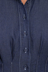 Davine Mini Dress - Blue