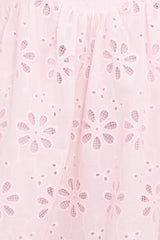 Lynne Mini Dress - Pink Broderie