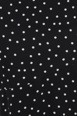 Lexia Midi Dress - Black Polka Dot