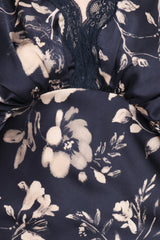 Laurent Midi Dress - Navy Cream Floral