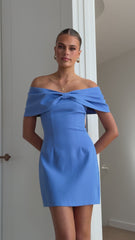 Mia Mini Dress - Blue