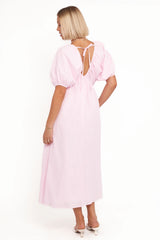 Sullivan Puff Sleeve Maxi Dress - Pink