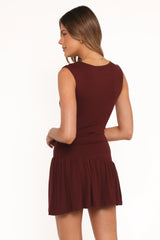 Troyan Mini Dress - Chocolate Brown