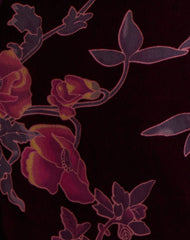 Alvana Mini Dress in Floral Devore Burgundy