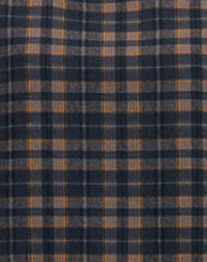 Asterin Mini Smock Dress in Navy Mustard Check