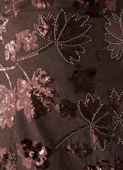 Akima Bustier Sequin Mini Dress - Chocolate