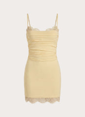 Almost Ready Mini Dress - Baby Yellow