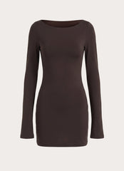 Alonna Mini Dress - Chocolate Fudge