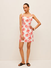 Floral Print Square Neck Dress