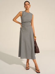 Gingham Midi Dress