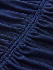 Ruched Long-Sleeve Maxi Dress