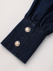 Belted Button-Front Denim Shirt Dress