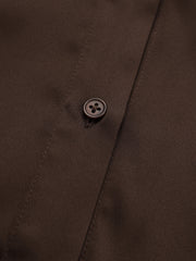 Ribbed Knit Panel Belted Shirt Dress