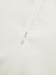 Pleated Hem Mock Neck Mini Dress