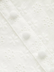 Cotton Eyelet Embroidered Lace Mini Dress