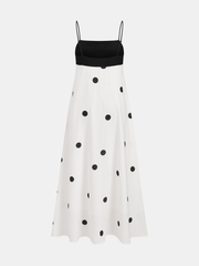 Polka Dot Color-Block Cami Dress