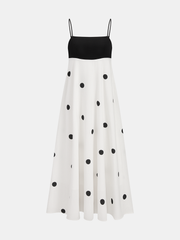Polka Dot Color-Block Cami Dress