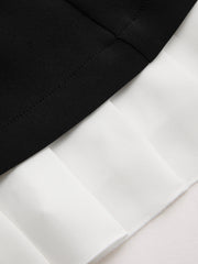 Contrast Hem Sleeveless Rhinestone Detail Dress