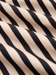 Striped Tie Shoulder V Neck Maxi Dress