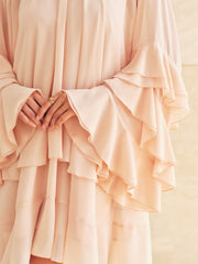Ruffled Tiered Loose Chiffon Mini Dress