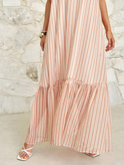 Striped Ruffled Cami Maxi Dress