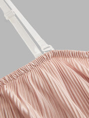 Strapless Pleated Maxi Dress
