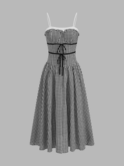 Gingham Cotton Cami Maxi Dress