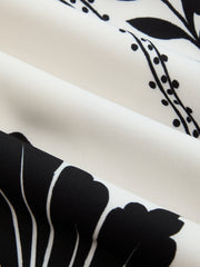 Leaf Print Cutout Asymmetrical Cami Maxi Dress