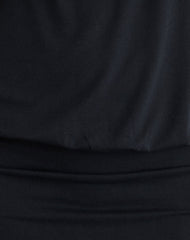 Belia Cinched Waist Mini Dress in Black