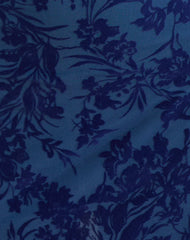 Bindara Mini Dress in Navy with Midnight Leaf Flock