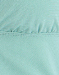 Bovlin Mini Dress in Mesh Aqua with Ruffle Hem