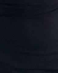 Cantana Maxi Dress in Black with Red Rosette