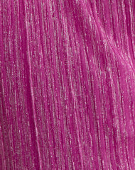 Cerita Mini Dress with Beads in Shimmer Plisse Hot Pink