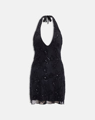 Codami Mini Dress in Sequin Knit Black