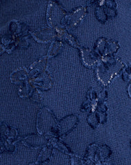Codami Halterneck Mini Dress in Sequin Knit Navy