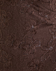 Codami Halterneck Mini Dress in Sequin Knit Dark Brown