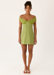 Caterina Mini Dress - Fern Green