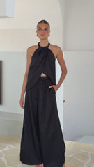 Melinda High Waist Pants - Black