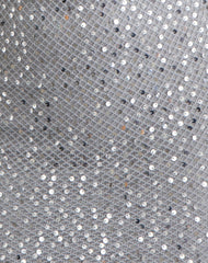 Dalanis Mini Dress in Sheer Sequin Silver